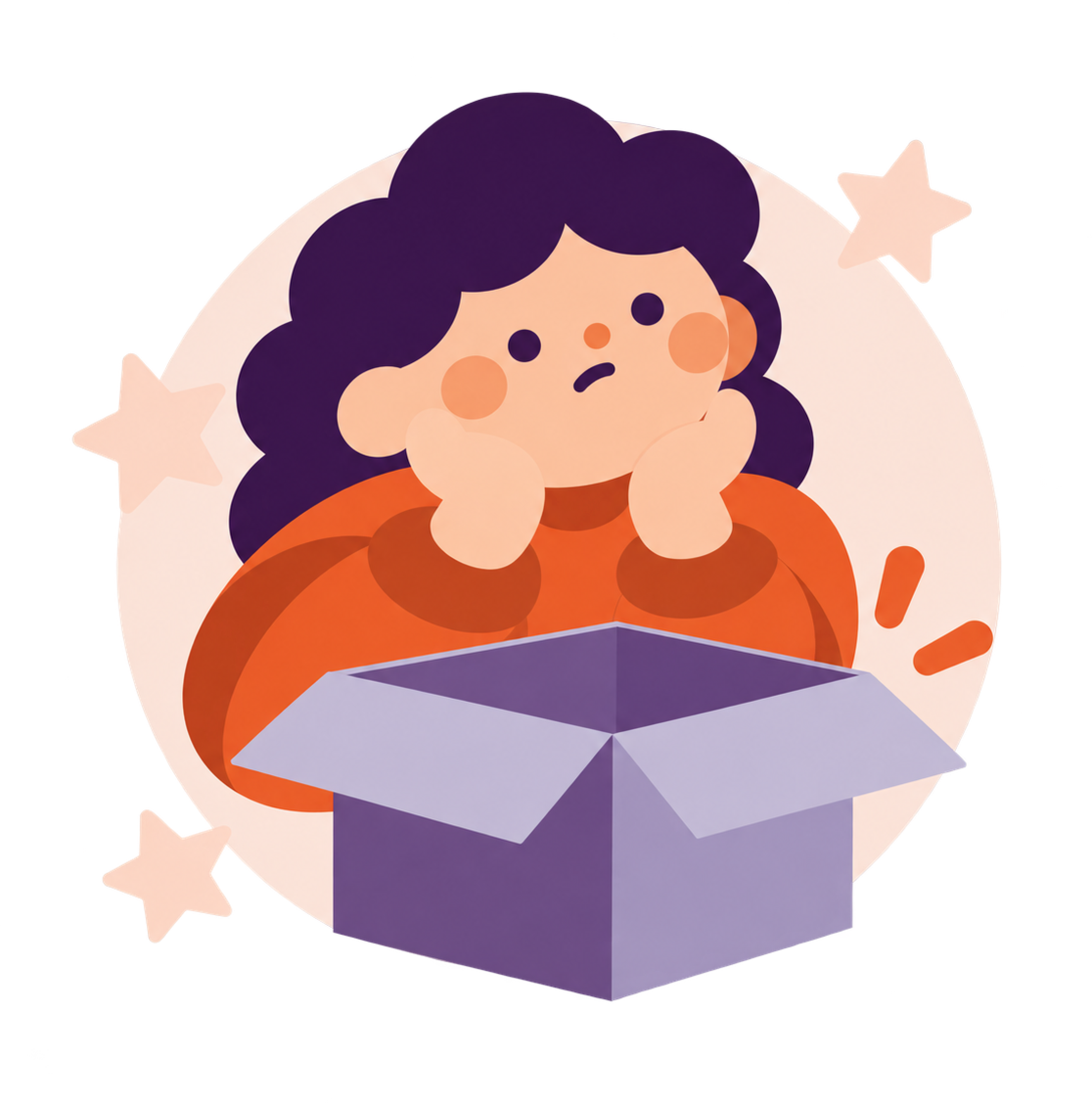 Looking into an empty box
